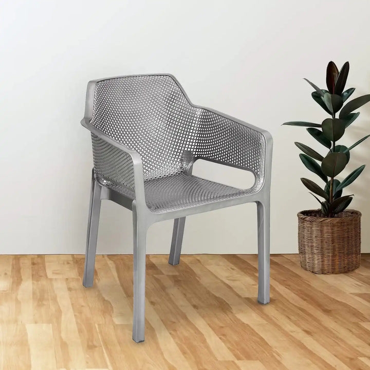 Nilkamal Captain Metallic Plastic Arm Chair