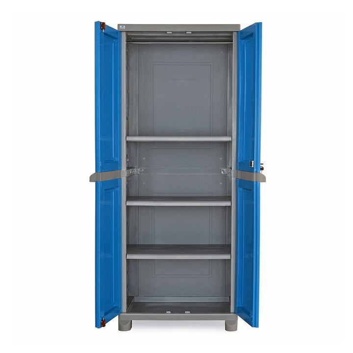 Nilkamal Freedom Big 1 (FB1) Plastic Storage Cabinet (Deep Blue and Grey)