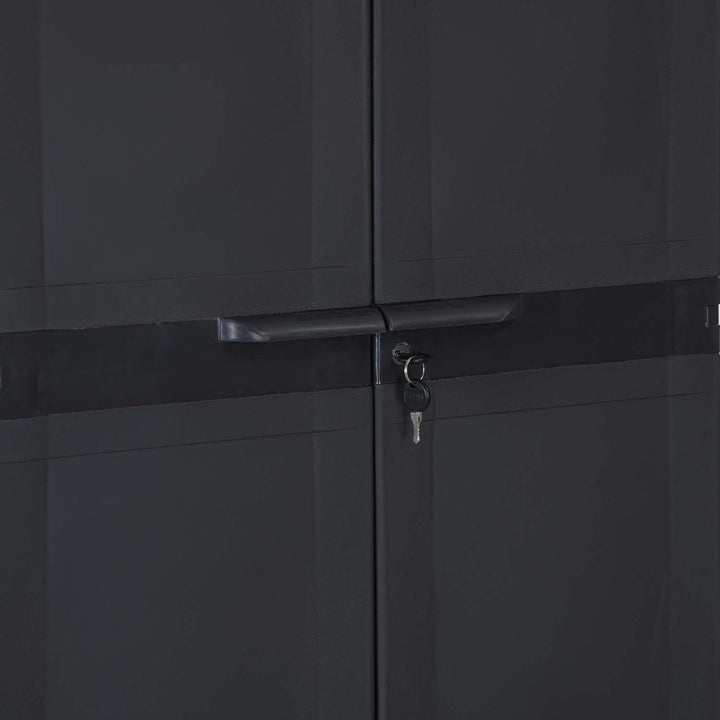 Nilkamal Freedom Large (FML) Plastic Storage Cabinet (Charcoal Grey)