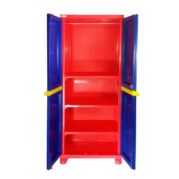 Nilkamal Freedom Big 1 (FB1) Plastic Storage Cabinet (Pepsi Blue, Bright Red and Yellow)