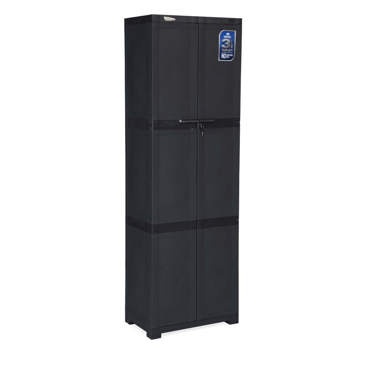 Nilkamal Freedom Large (FML) Plastic Storage Cabinet (Charcoal Grey)
