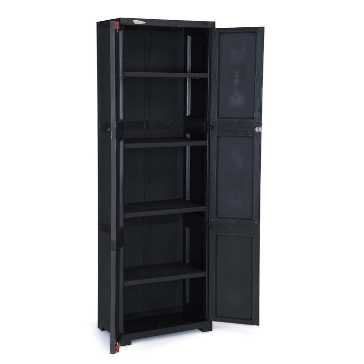 Nilkamal Freedom Large (FML) Plastic Storage Cabinet (Charcoal Grey)